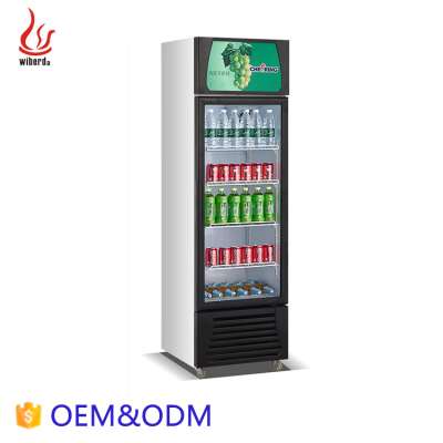 Wiberda multi deck frozen drink display chiller upright cooler glass door refrigerator